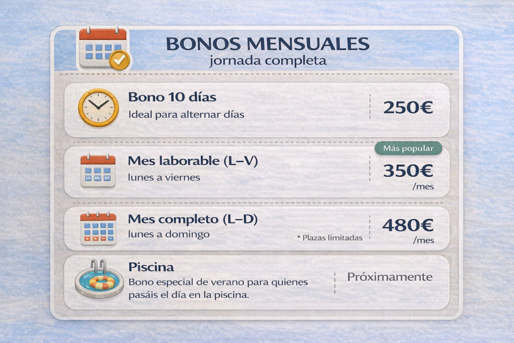 guardería canina somontes precios