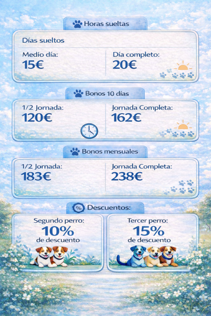 precios guardería canina en tres cantos