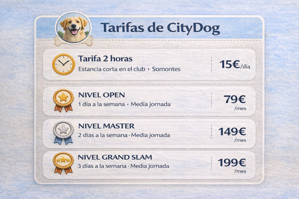 precios guardería canina somontes